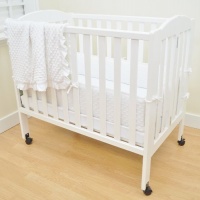 American Baby Company Heavenly Soft Minky Dot Chenille Portable/Mini Crib Bedding Set, White,3-Piece