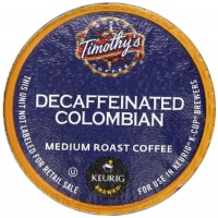 Timothy's Decaf Colombian K-Cup packs for Keurig Brewers, 50 count