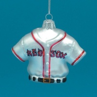 2.75X3.25 GLASS BOSTON RED SOX JERSEY ORNAMENT - Christmas Ornament