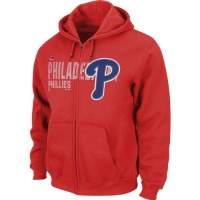 Philadelphia Phillies Red Majestic Double Switch Full-Zip Hooded Sweatshirt