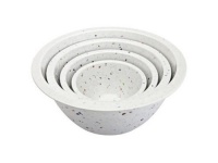 Zak Designs Set of 4 White Confetti Mixing Bowls