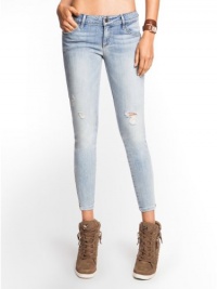 GUESS Kate Cropped Skinny Jeans with Ankle Zip