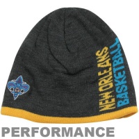 adidas New Orleans Hornets Authentic Team Block Performance Beanie - Charcoal