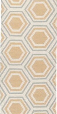 2'6 x 8' Runner Surya Rug by Jill Rosenwald FAL1038-268 Whitecap Gray Color Flatwoven in India Fallon Collection Geometric Pattern