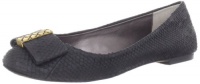 Dolce Vita Women's Betz Flat,Black Snake Leather,6 M US