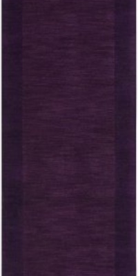 Area Rug 2x8 Runner Solid/Striped Plum Color - Surya Mystique Rug from RugPal