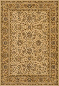 Area Rug 2x4 Rectangle Traditional Ivory-Maize Color - Karastan Sierra Mar Collection