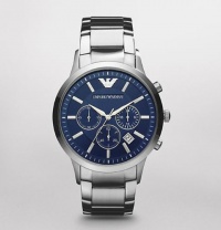 Emporio Armani Men's AR2448 Classic Chronograph Stainless Steel Blue Dial Watch