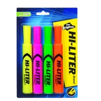 Avery HI-LITER Desk Style Highlighters 4 Pack (24063)