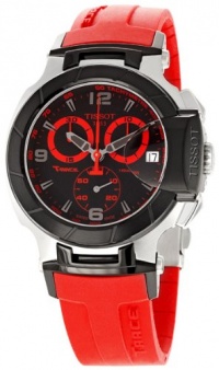 Tissot Men's T0484172705702 T-Race Quartz Red Strap Chronograph Dial Watch