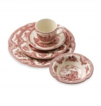 Johnson Brothers Old Britain Castles 20-Piece Dinnerware Set, Pink