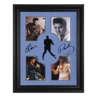 Elvis Presley Framed Photo Presentation with Laser-Cut Replica Signature - 28 X 24