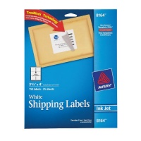 Avery Shipping Labels for Ink Jet Printers with TrueBlock Technology, 3.33 x 4 Inches, White, Pack of 150 (08164)