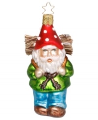 Where's Waldo? This year, he's appearing on your Christmas tree! All decked out in festive colors, this Inge-Glas ornament adds a touch of fun year after year. Mouth-blown and hand-painted.