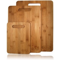 Bamboo Cutting Board Set - 3 Piece All In One Pack - Strong and Durable Hard Wood That Is Kind To Your Knives - Eco Friendly And Bio Degradable Boards - The Best Investment You Can Make For Your Kitchen - 100% Money Back Guarantee