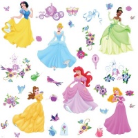 Roommates Rmk1470Scs Disney Princess Peel & Stick Wall Decals With Gems