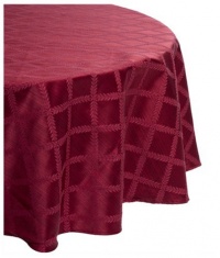 Lenox Laurel Leaf 70-Inch Round Tablecloth, Cranberry