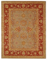 Safavieh Anatolia Collection AN529A Handmade Grey and Red Hand-spun Wool Area Rug, 8-Feet by 10-Feet