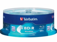 Verbatim 97457 25 GB 6x Blu-ray Single Layer Recordable Disc BD-R, 25-Disc Spindle