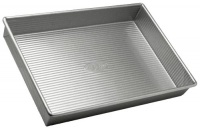 USA Pan 9 x 13 Inch Aluminized Steel Rectangular Cake Pan with Americoat