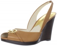 Michael Michael Kors Women's Rochelle Peep-Toe Pump,Luggage,7.5 M US