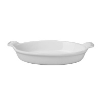 Le Creuset Heritage Stoneware 1-Quart Oval Au Gratin Dish, White