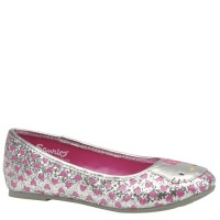 Hello Kitty Sydney Ballet Flat (Little Kid),Silver,1 M US Little Kid