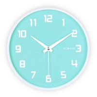 DecoMates Non-Ticking Silent Wall Clock - Fruity Blueberry (Baby Blue)