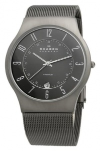 Skagen Watches, Men's Titanium 233XLTTM Grey Mesh Titanium Watch