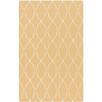 Surya FAL1001 Fallon Designer Flat Weave Hand Woven 100% Wool Gold Rug (5-Feet x 8-Feet )