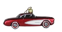 Kurt Adler Glass Corvette, Christmas Ornament