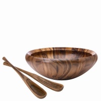 Dansk Wood Classics 16-Inch Round Salad Bowl