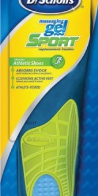 Dr. Scholl's Massaging Gel Sport Insoles, Men's Size 8-13, 1-Pair Packages (Pack of 2)