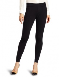 DKNYC Women's Scuba Legging with Wide Waistband, Black, Medium