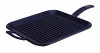 Lodge Pro-Logic P12SGR3 Pre-Seasoned Cast Iron Square Grill Pan, 12-inch