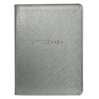 POST Desk Size Address Book, Saffiano Silver