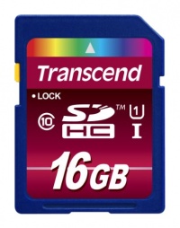 Transcend 16 GB High Speed Class 10 UHS Flash Memory Card TS16GSDHC10U1E 85/30 MB/s