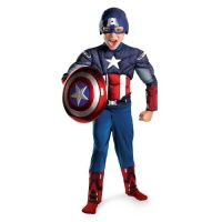 Kids Muscle Chest Captain America Halloween Costume 4-6 (36-47 lbs.)