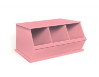 Badger Basket Three Bin Storage Cubby - Pink