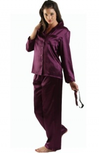 Alexander Del Rossa Women's Classic Satin Pajama Set