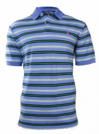 Polo Golf Ralph Lauren Men's Pro Fit Striped Polo (XX-Large, Blue) [Apparel]