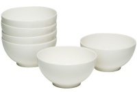 Red Vanilla Everytime White Noodle/Rice Bowls, Set of 6