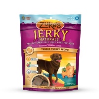 Zuke's Jerky Naturals Healthy Grain Free Treats for Dogs, Tender Turkey Recipe, 6-Ounce