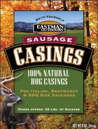 Eastman Outdoors 100% Natural Hog Casing for Italian, Bratwurst & BBQ Size Sausages (Makes Approximately 25 Pounds of Sausage)