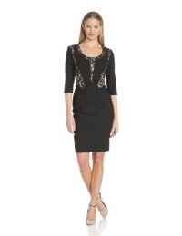 Rachel Roy Collection Women's Bonded Lace Inset Sheath Dress