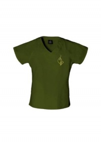 Signature V-Neck Top (Basil;3X-Large)