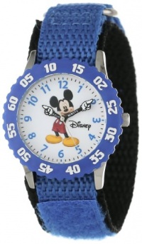 Disney Kids' W000228 Mickey Mouse Stainless Steel Time Teacher Watch with Moving Hands