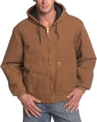 Carhartt Men's Big & Tall Sandstone Active Jac - Quilted Flannel Lined