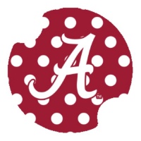 Car Coaster for Auto or Boat -2 Pack University of Alabama Dots