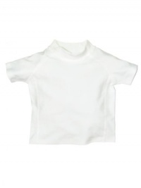 Short Sleeve Rash Guard Size: 3T (3 yr), Color: White